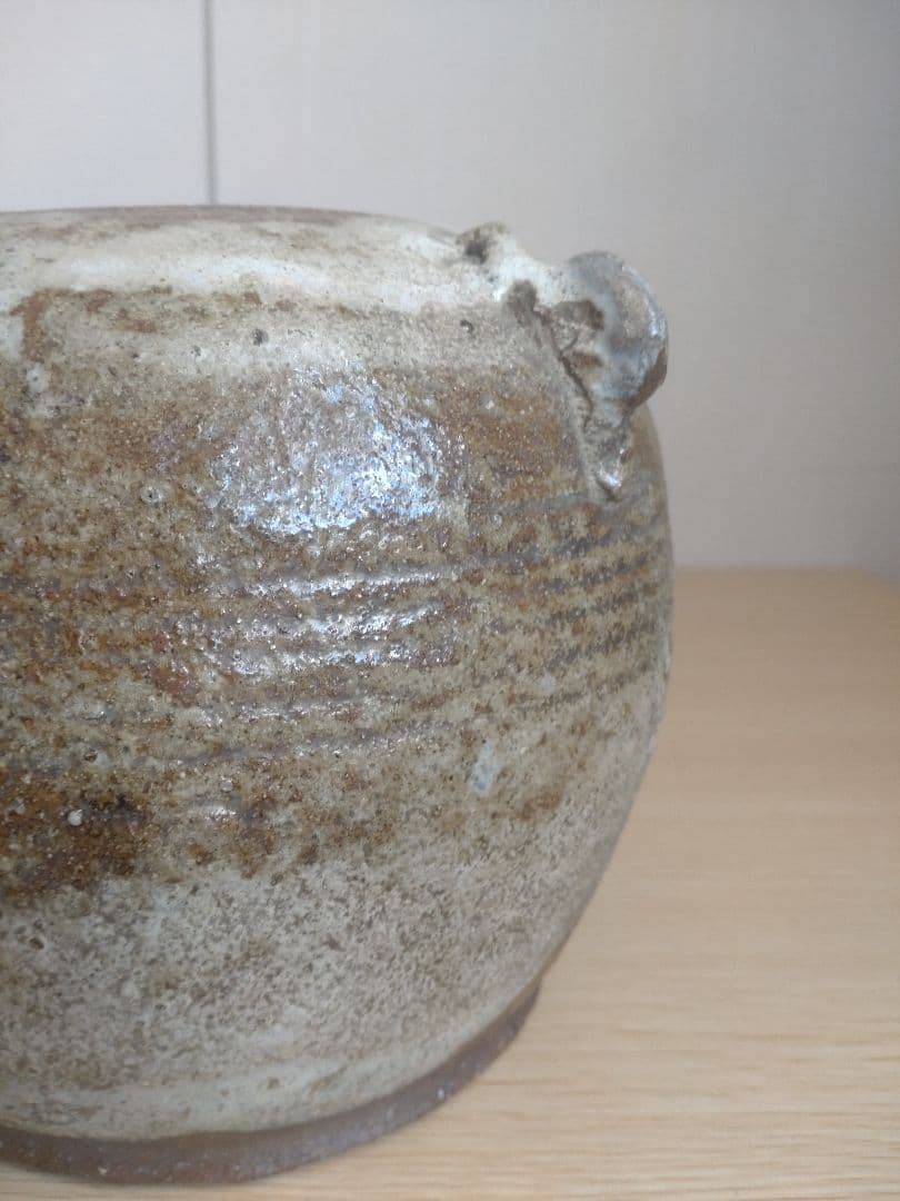 【伝世品　朝鮮唐津】水指　天野家　李朝　斑唐津　中川自然坊　丸田宗彦　高麗