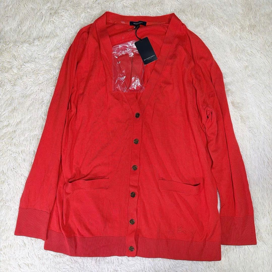 【新品タグ付き】バーバリーロンドン　ホースロゴ　2XLサイズ　ベルト付　レッド