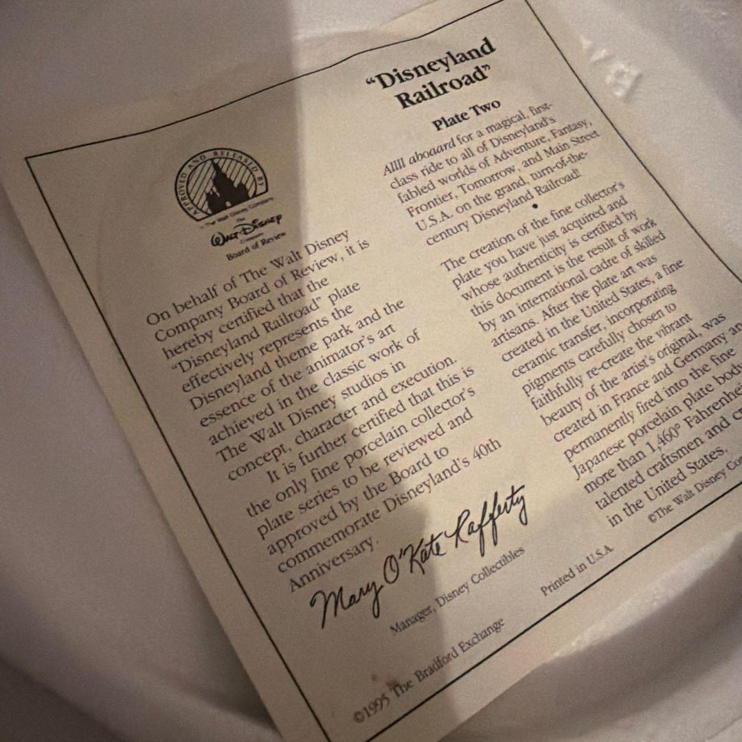 Disneyland Railroad 40周年記念プレート　シリアルナンバー
