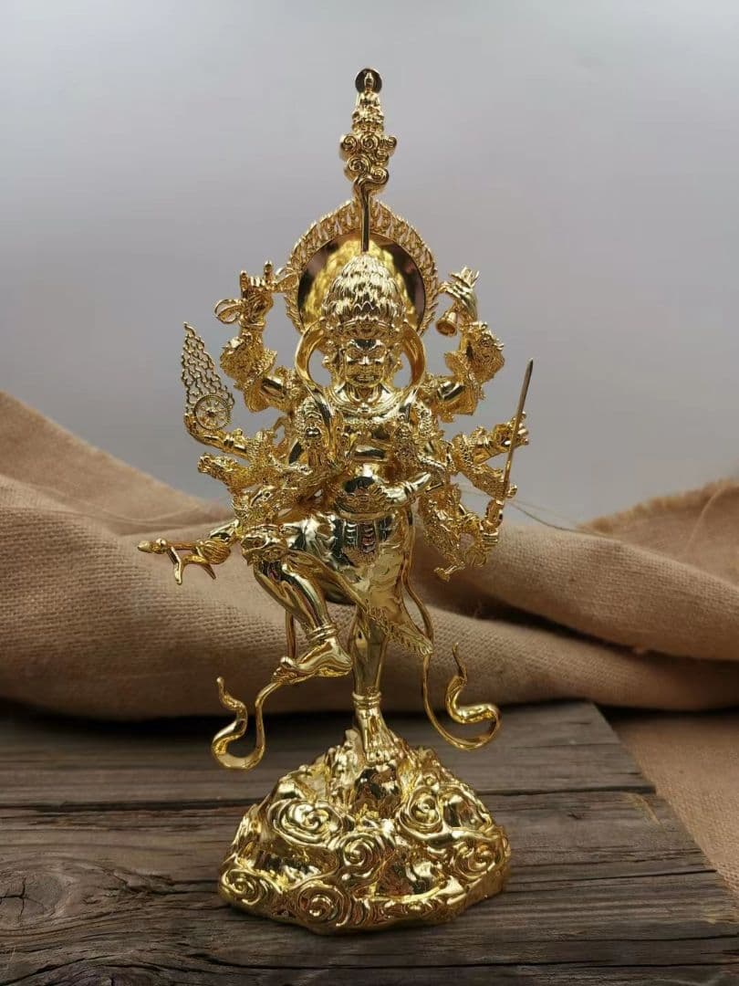 【修縁堂】真鍮仏像 烏枢沙摩明王 置物 供養品 密教法具 真言宗 仏教工芸品