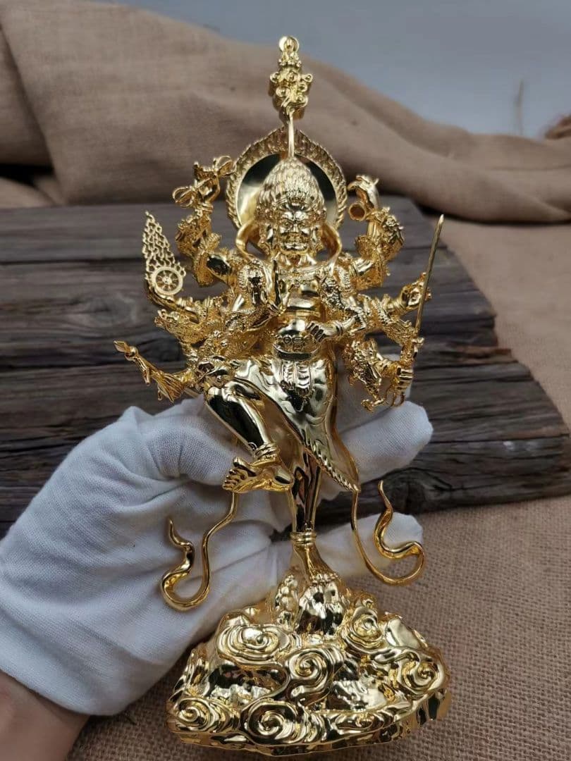 【修縁堂】真鍮仏像 烏枢沙摩明王 置物 供養品 密教法具 真言宗 仏教工芸品