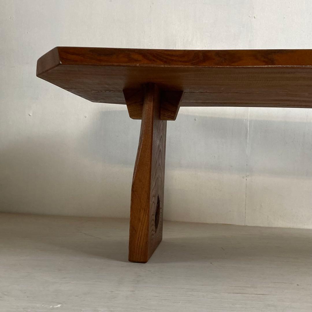 古い木製 テーブル けやき 欅 一枚板 耳付き