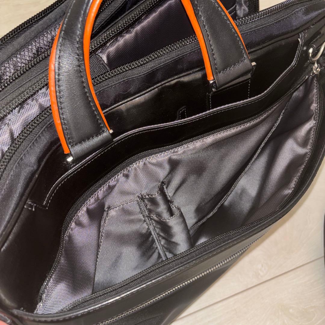 【訳あり】サムソナイト　エピッド3 ブリーフケース　ブラック×オレンジ　EXP