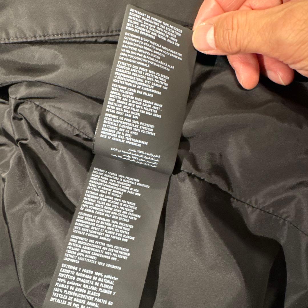 PRADA フード付きロングダウンジャケット 三角ロゴ SGB218 XL