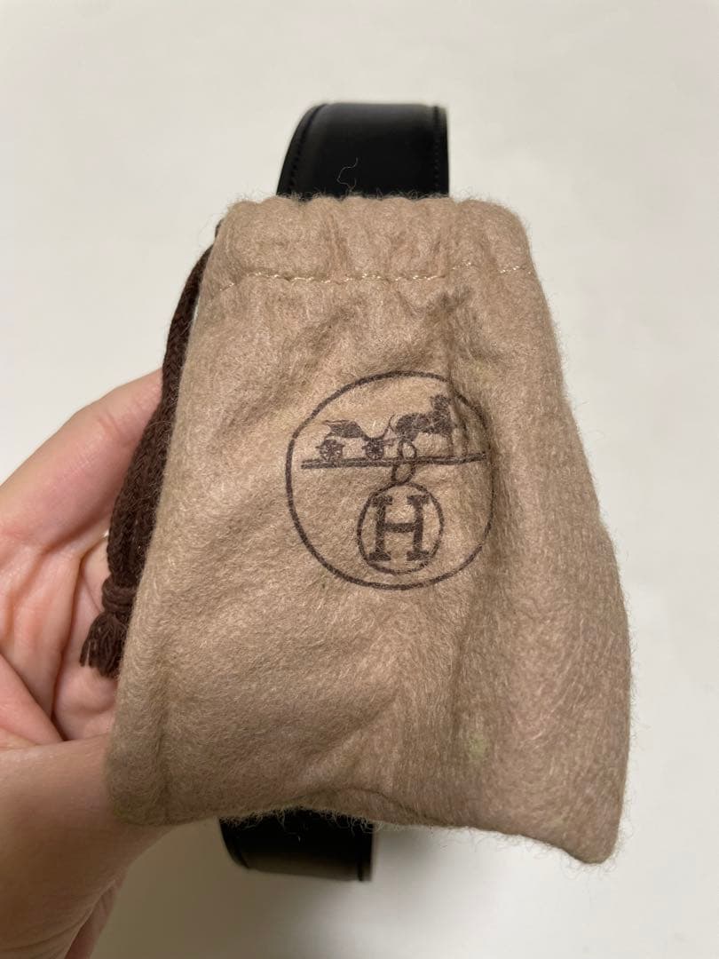【美品】エルメス/HERMES レザーベルト H型バックル
