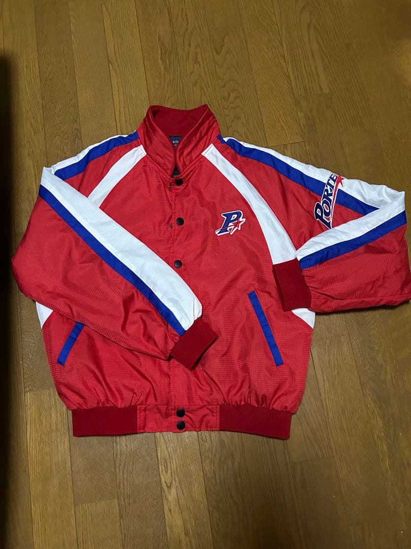 ポルテ 赤色 ストライプジャケット サイズ145