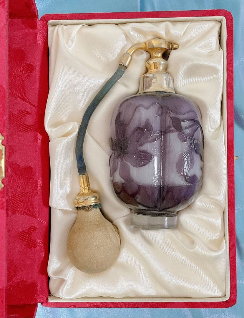エミール・ガレ クレマンス 香水噴霧器 1890年代 アンティーク 美品