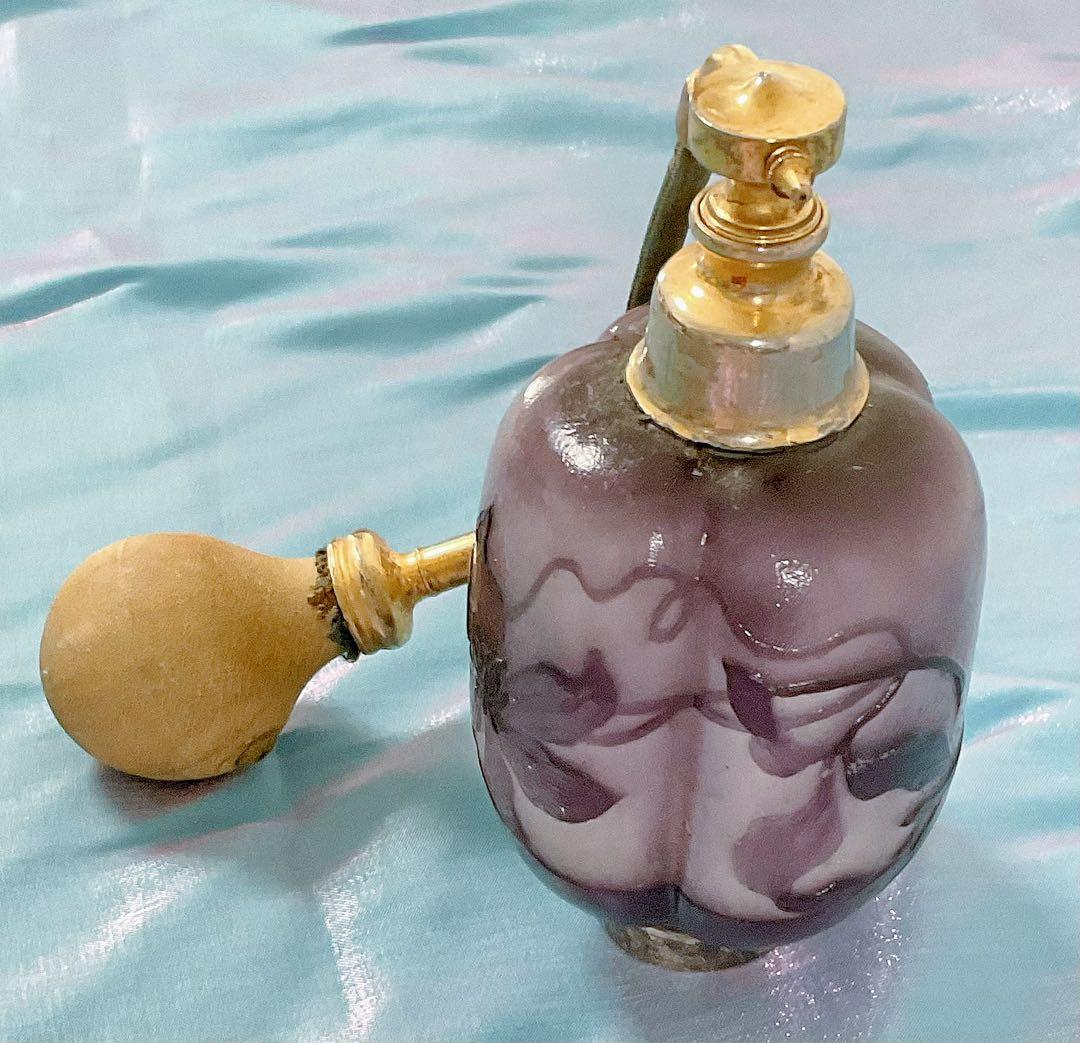 エミール・ガレ クレマンス 香水噴霧器 1890年代 アンティーク 美品