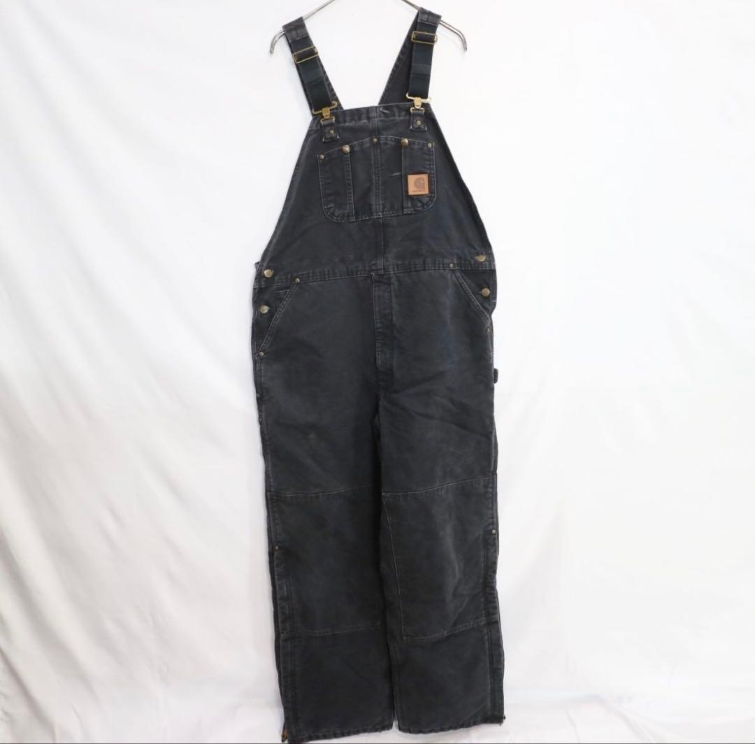 Carhartt カーハートオーバーオールワークウェア ダック地 黒ブラック