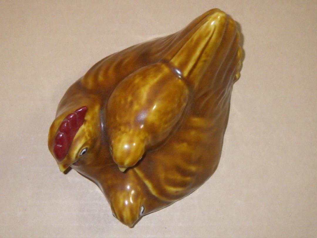 新品 浅倉五十吉 九谷焼 慈愛 干支 酉 鶏 共箱 陶製置物 フィギュリン