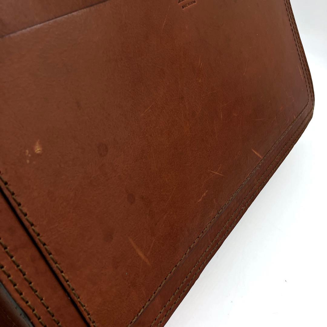 【HERZ】パイロットケース　ビジネスバッグ　レザー　ブラウン.