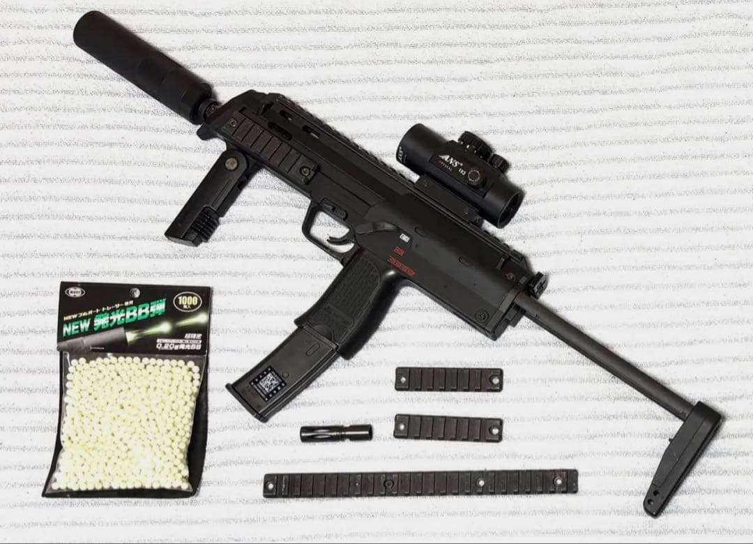 東京マルイ MP7A1 (ガス)・ドットサイト・フルオートトレーサー他付属品多数