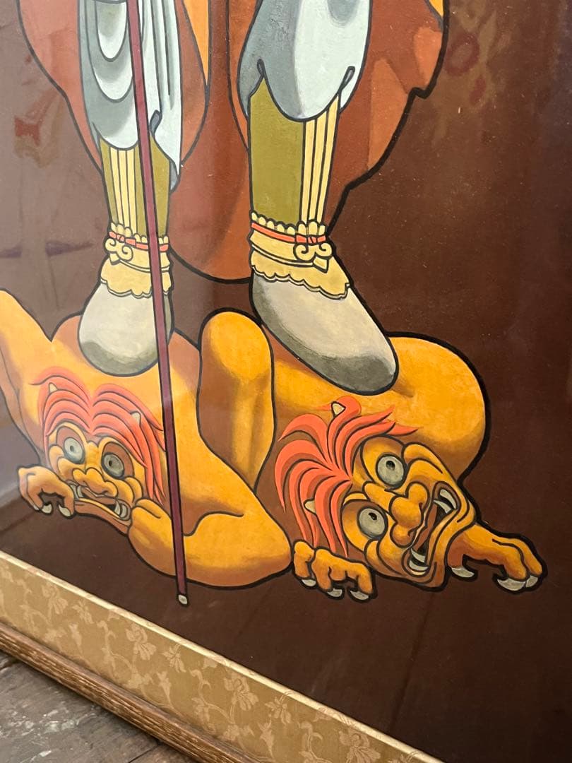 宇*仁様 毘沙門天図　昭和45年　小野静以謹画