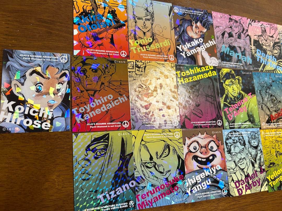 ジョジョの奇妙な冒険　リアルペイントカード　カードのみ　22枚
