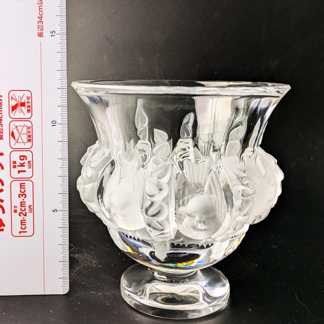 生活に洗練を★ラリック ダンピエール 花瓶 雀葡萄紋フロストガラス フランス