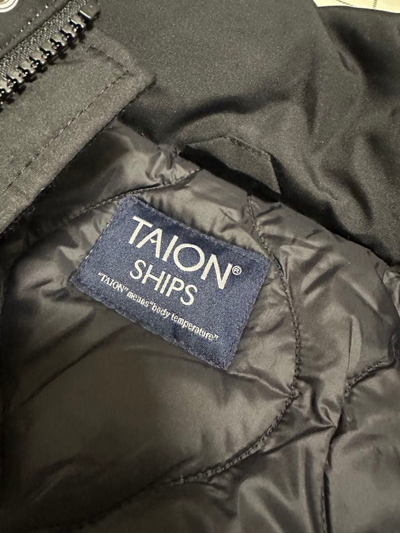 【新品】TAION×SHIPS 別注ダウンジャケットアウターダウンブルゾン黒 M