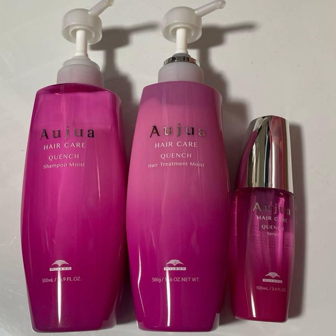 Aujua ヘアケア シャンプー トリートメント オイル セット 美容室で購入品