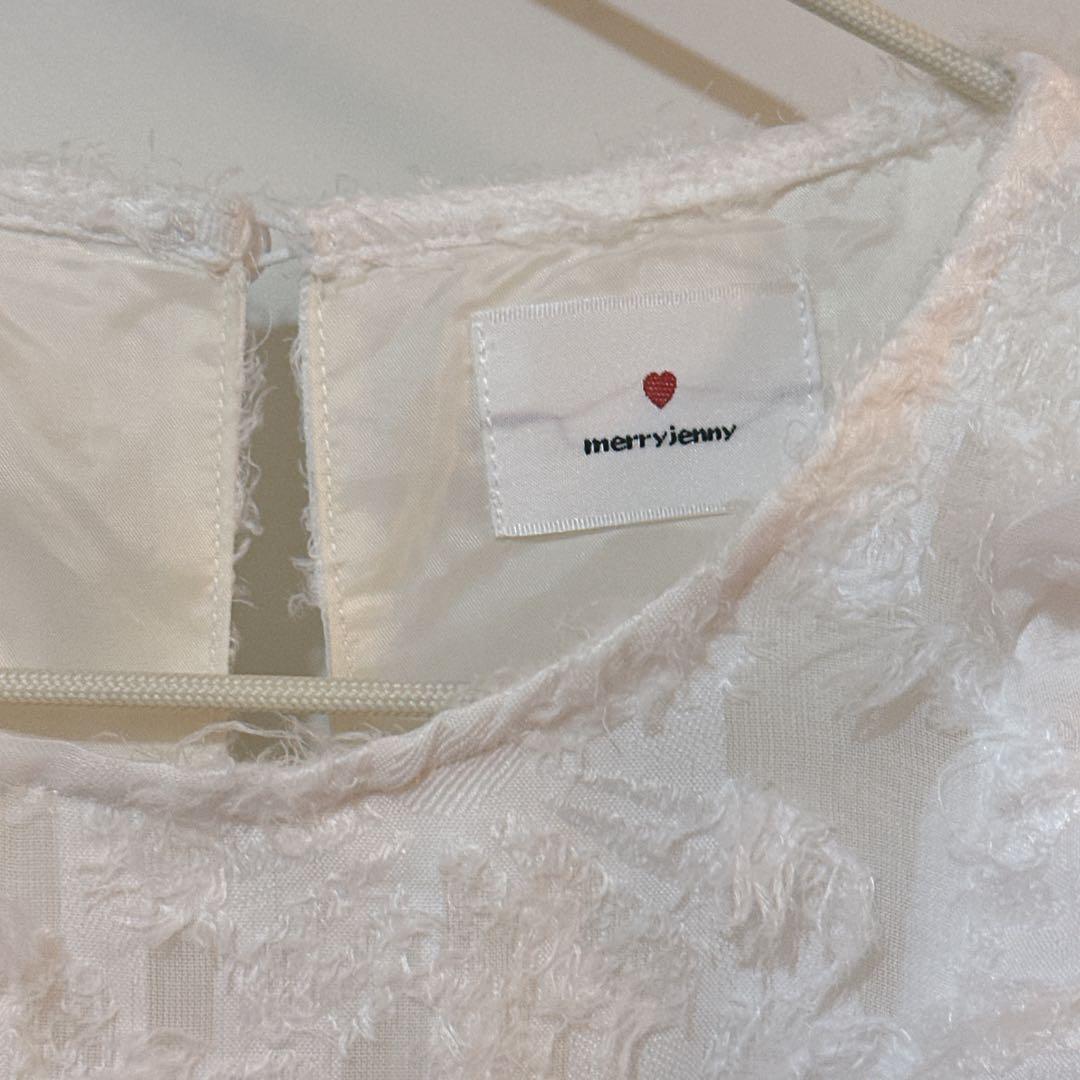 merry jenny メリージェニー　flowerジャガードミニワンピース