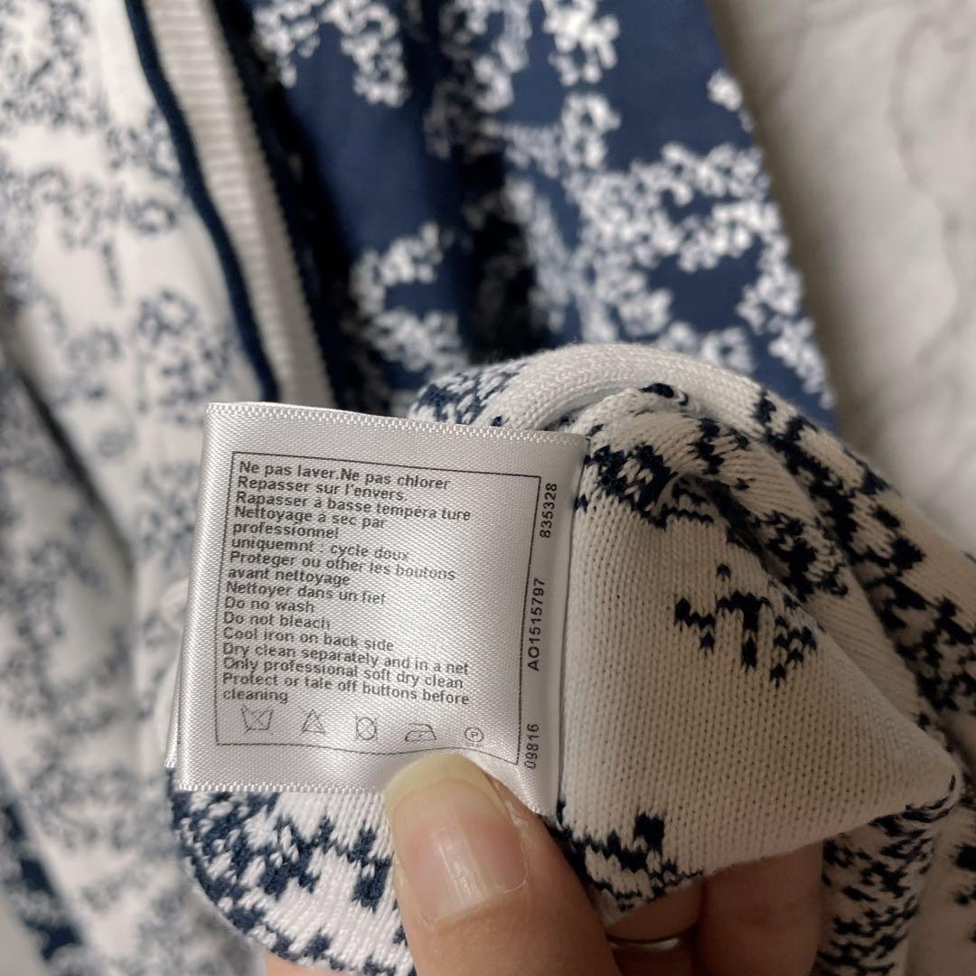 12628シャネル 19SS ココマーク ロゴ カメリア柄 ロングカーディガンM