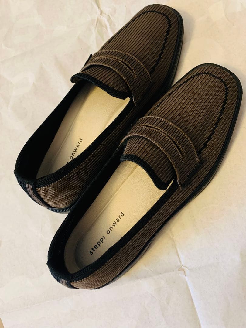 steppi onward 撥水 洗える ニット ローファー