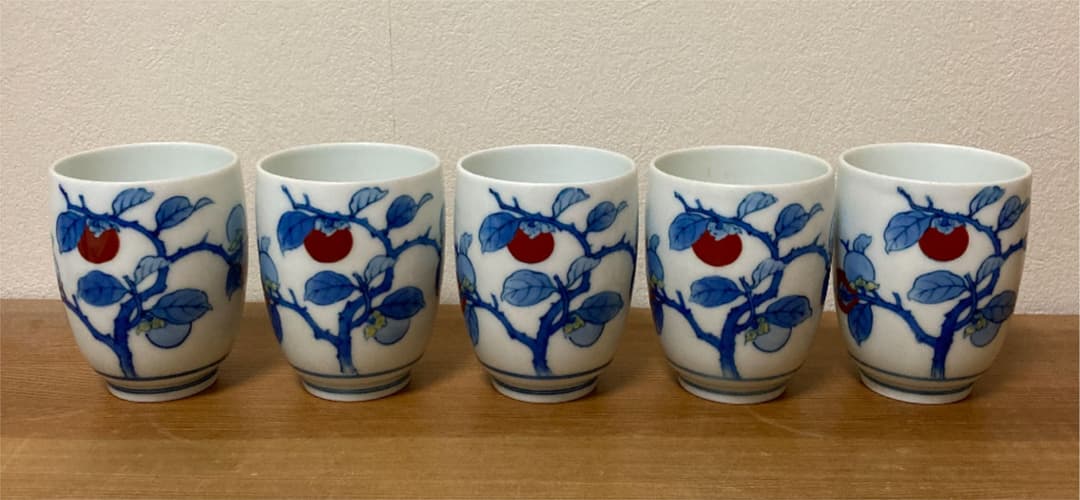 柿右衛門　湯呑　5点セット　アンティーク