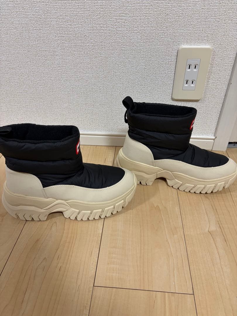 Hunter 防寒・防水スノーブーツ　23cm ブラック×ホワイト