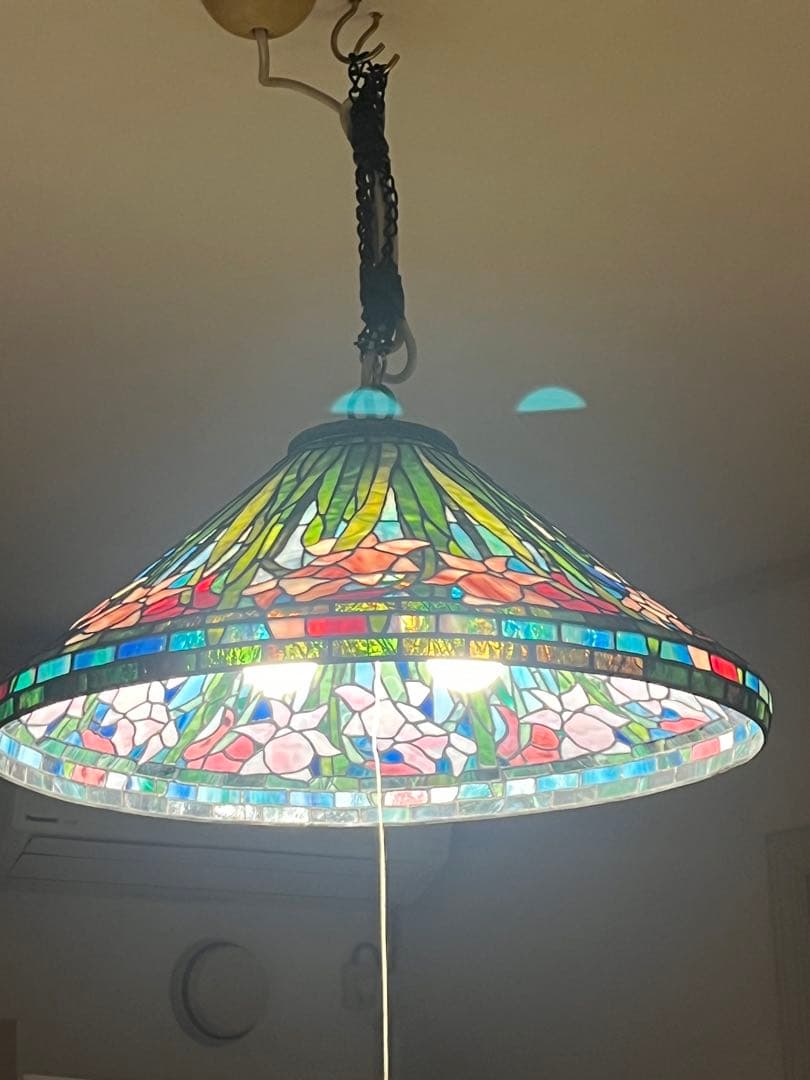 巨大な20インチ　水仙　ティファニー　吊り下げペンダントライト 3灯