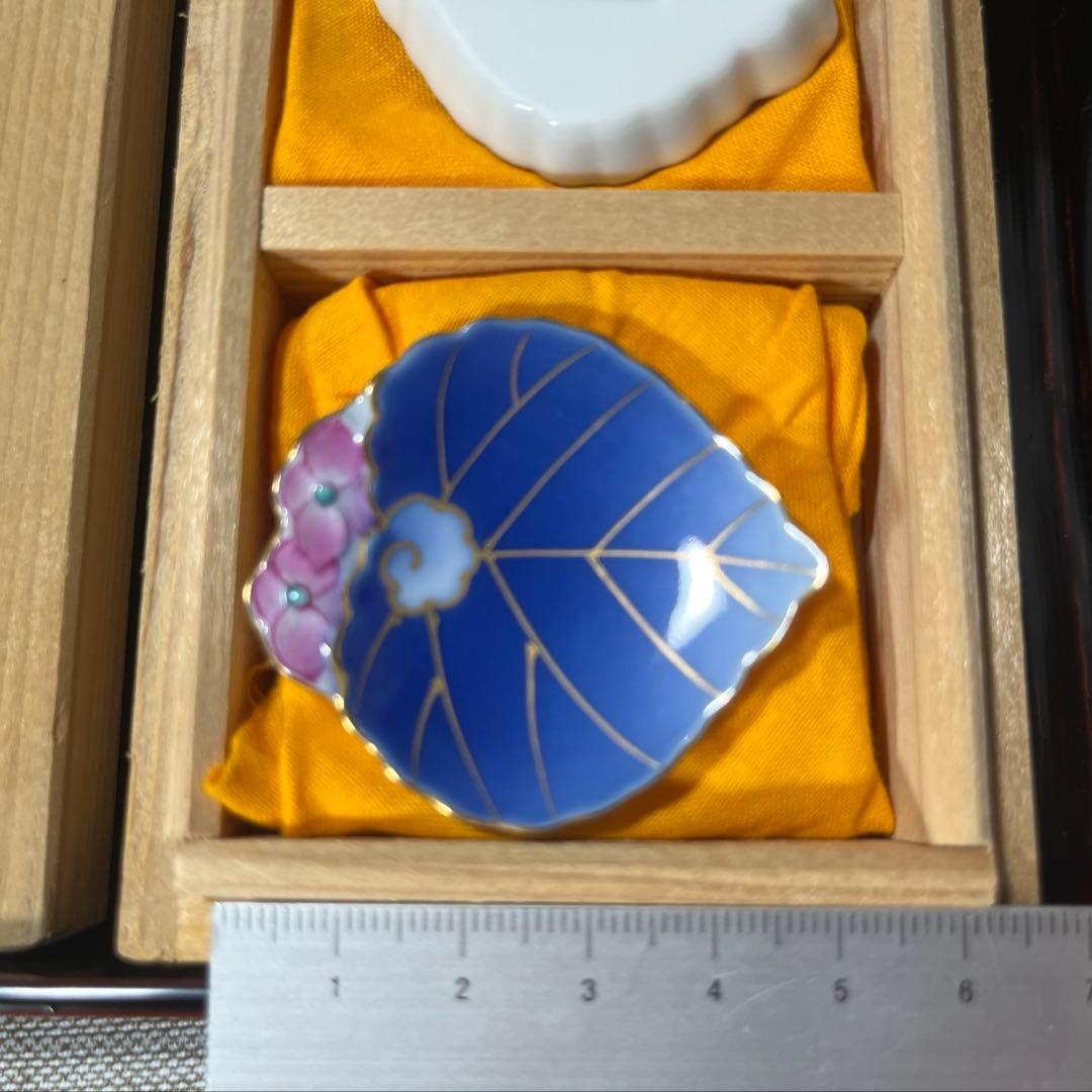 香蘭社　愁海棠　磁藝工房　磁芸工房　箸置き　5点