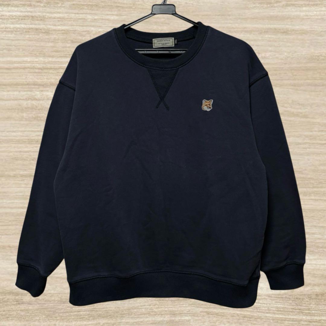 超美品 メゾンキツネ MAISON KITSUNÉ スウェット ネイビー 2XL