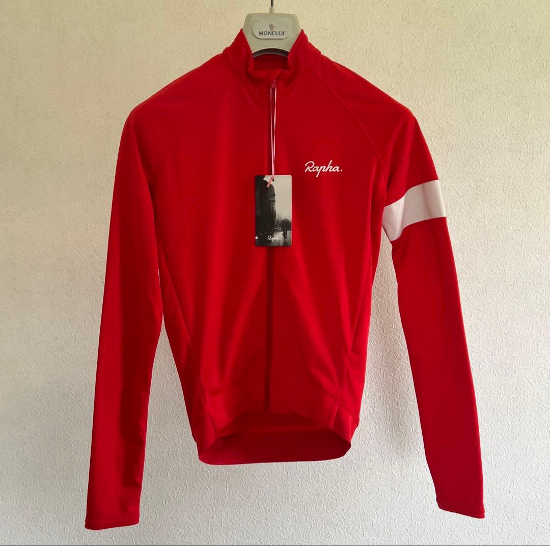 新品 Rapha ラファ サイクリング ジャージ シャツ 赤 白 XS