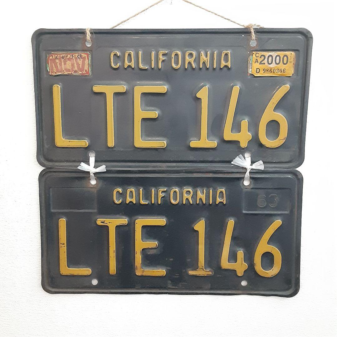 【さぶ】ナンバープレート ライセンスプレート カリフォルニア 前後セット