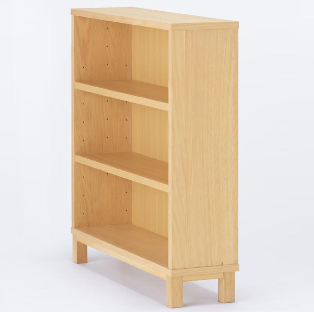 ⭐️超美品⭐️２つセット⭐️オーク材⭐️薄型ラック・ワイド小⭐️大⭐️奥行２２ｃｍ⭐️