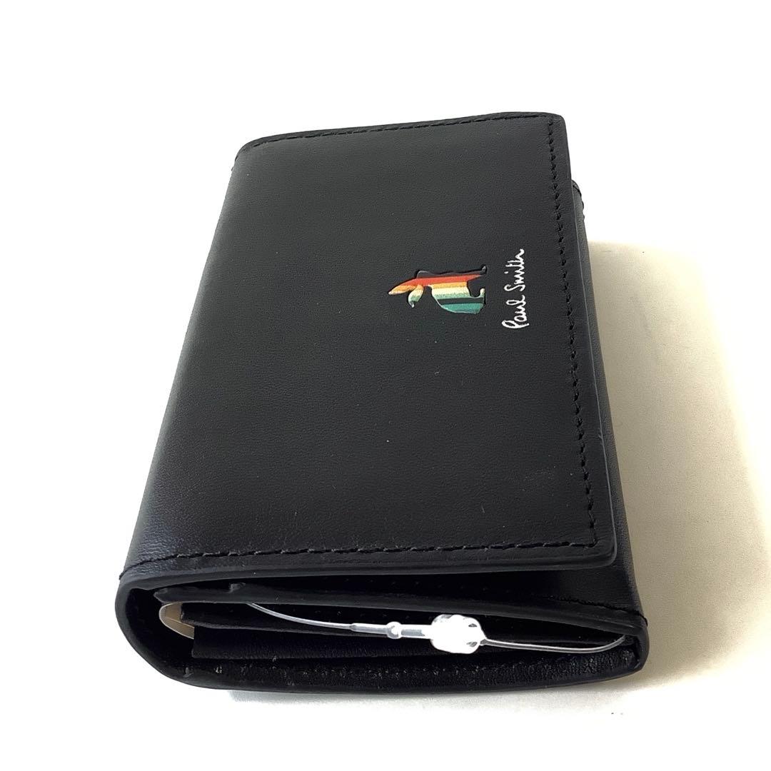 新品★ポールスミス★マーケトリーストライプラビット名刺入れカードケース★ブラック