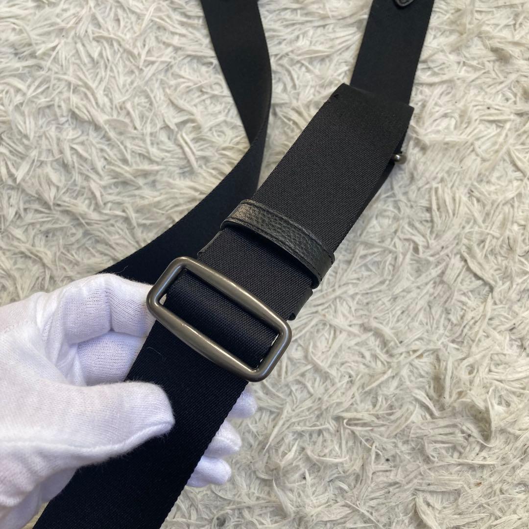 未使用級 COACH 黒 ブラック ハドソン メッセンジャー 革 レザー