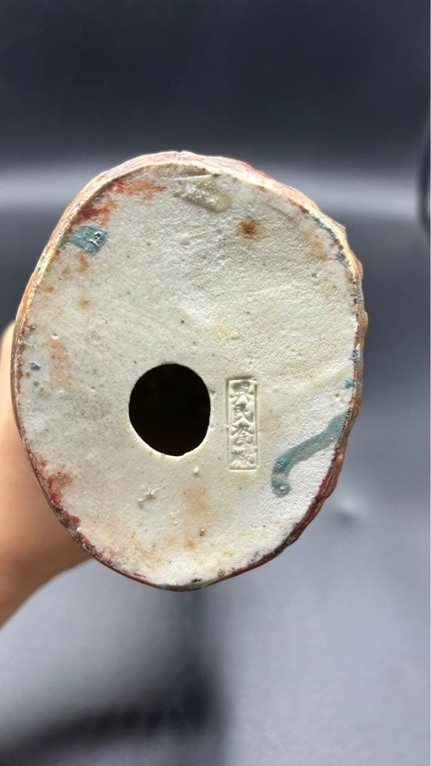 中国美術 古玩 色絵陶人形 陶器人形 高さ約24cm 置物 オブジェ 古董品