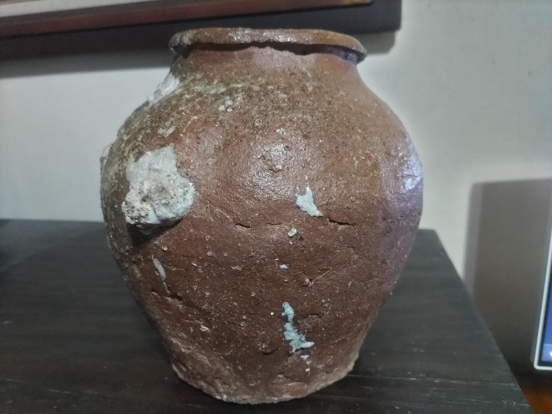 希少サイズ！古常滑焼　自然釉　壷（高21cm）