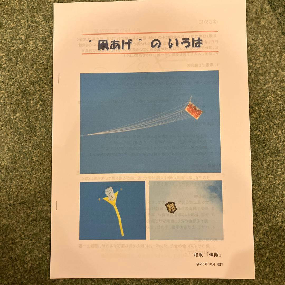 カイト　糸巻き付き　和凧　実際に揚がる　手描き日本の伝統六角凧　揚げ方説明書あり