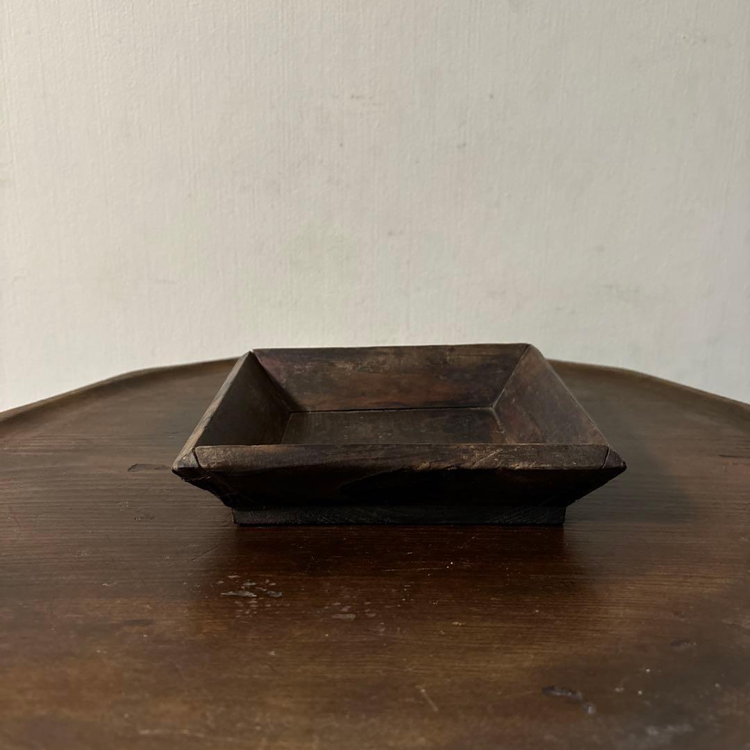 李朝　朝鮮王朝時代　祭祀の器　木皿　1点　⑤アンティーク　韓国骨董　古道具　骨董