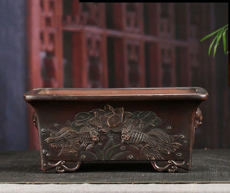 宜興紫砂鉢 金玉満堂多肉植物鉢 紫砂鉢 盆栽鉢 植木鉢 小品盆栽鉢 大品盆栽鉢