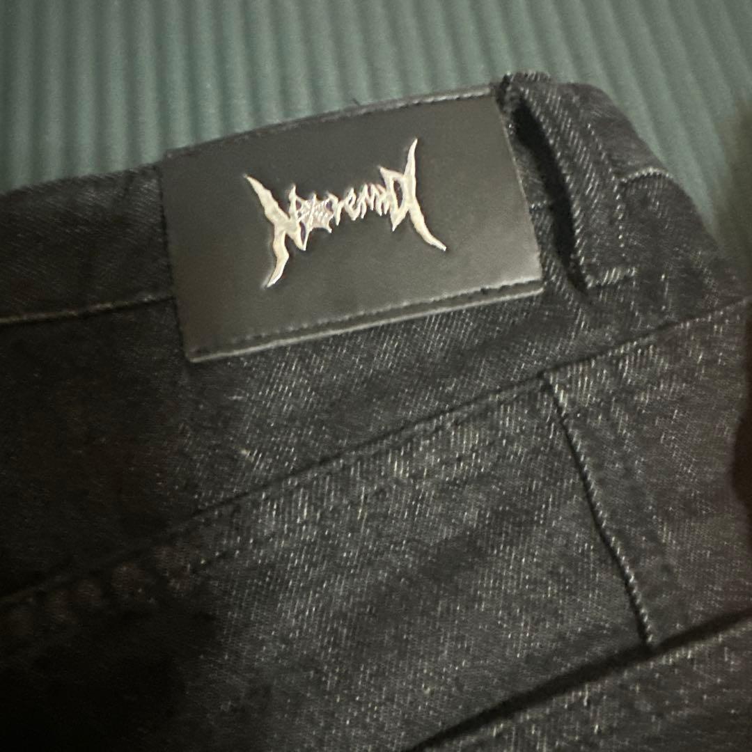 NoRemid 初期ブラックデニムパンツ　Mサイズ