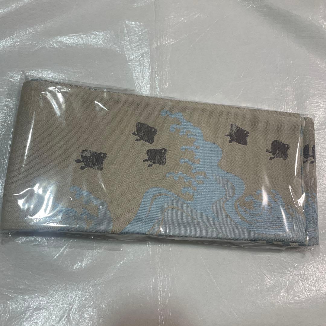 新品未開封　半幅帯 西陣織 波千鳥 リバーシブル