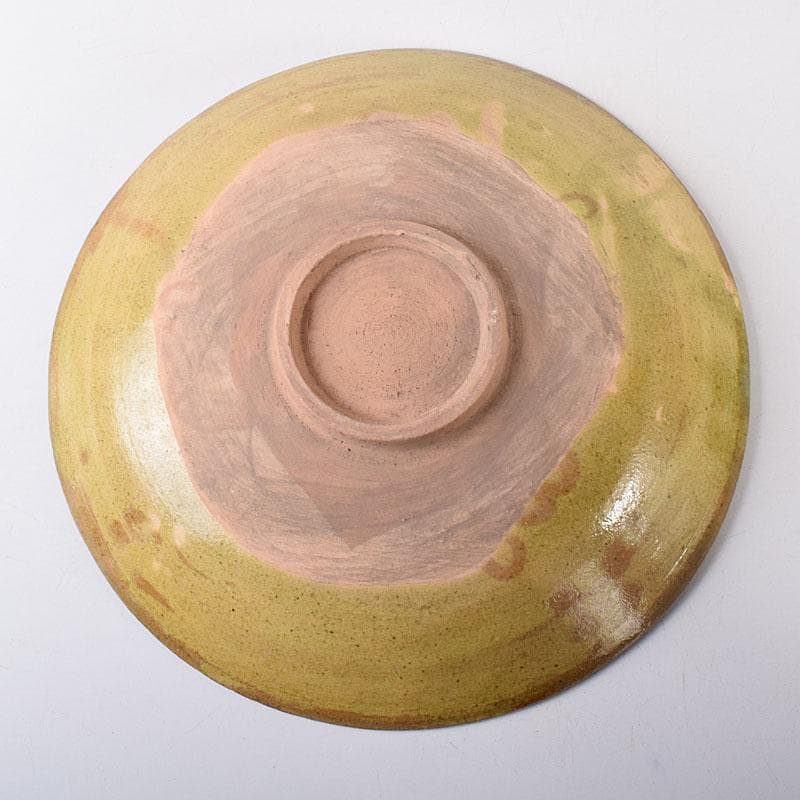 中国　唐三彩　花文　大皿　飾皿　直径約31㎝　V　R8014C