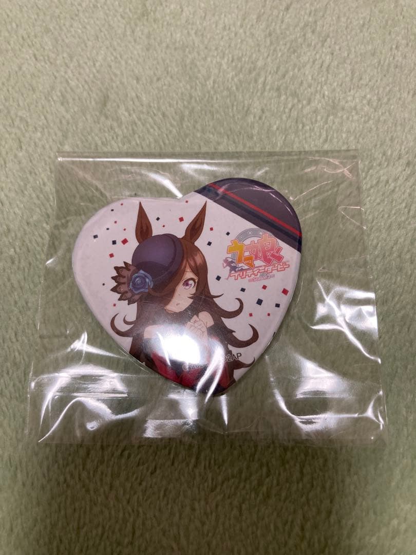 激レア　ライスシャワー　プリロール　ハート缶バッジ　ウマ娘