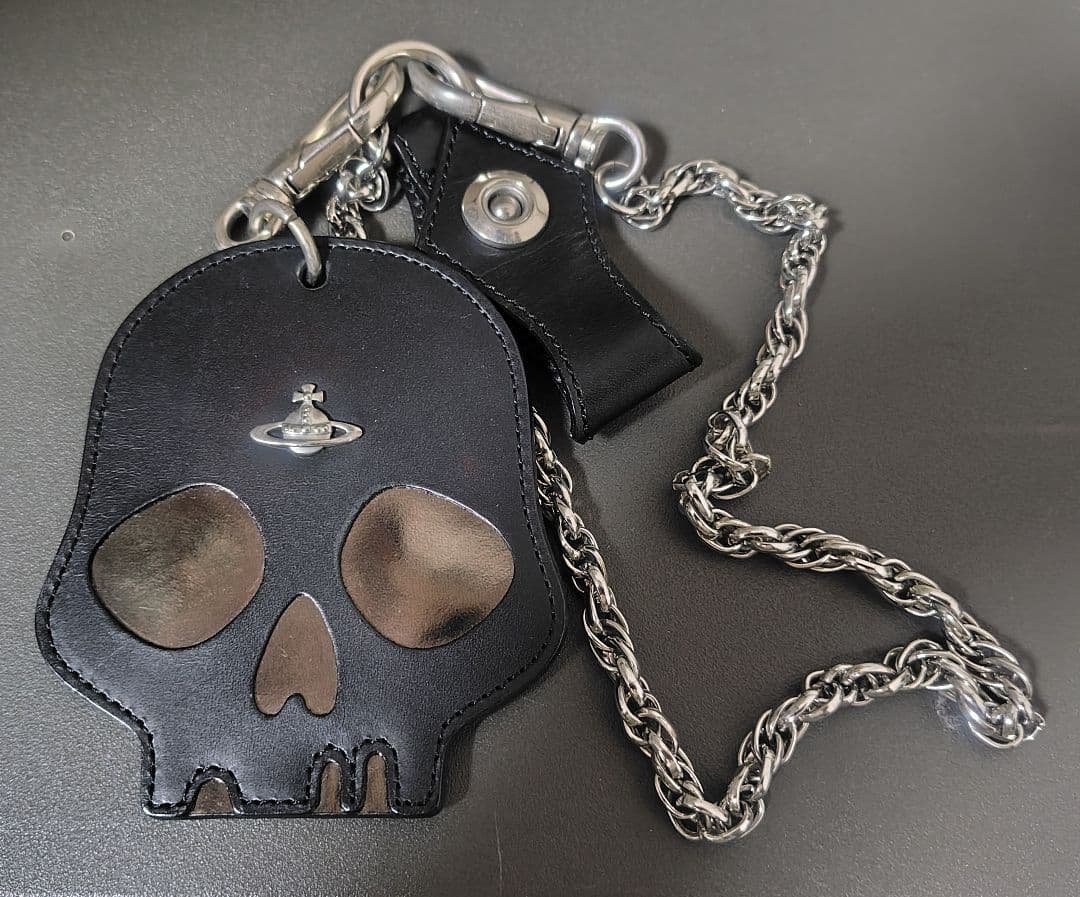 ヴィヴィアンウエストウッド正規品　スカルキーチェーン黒