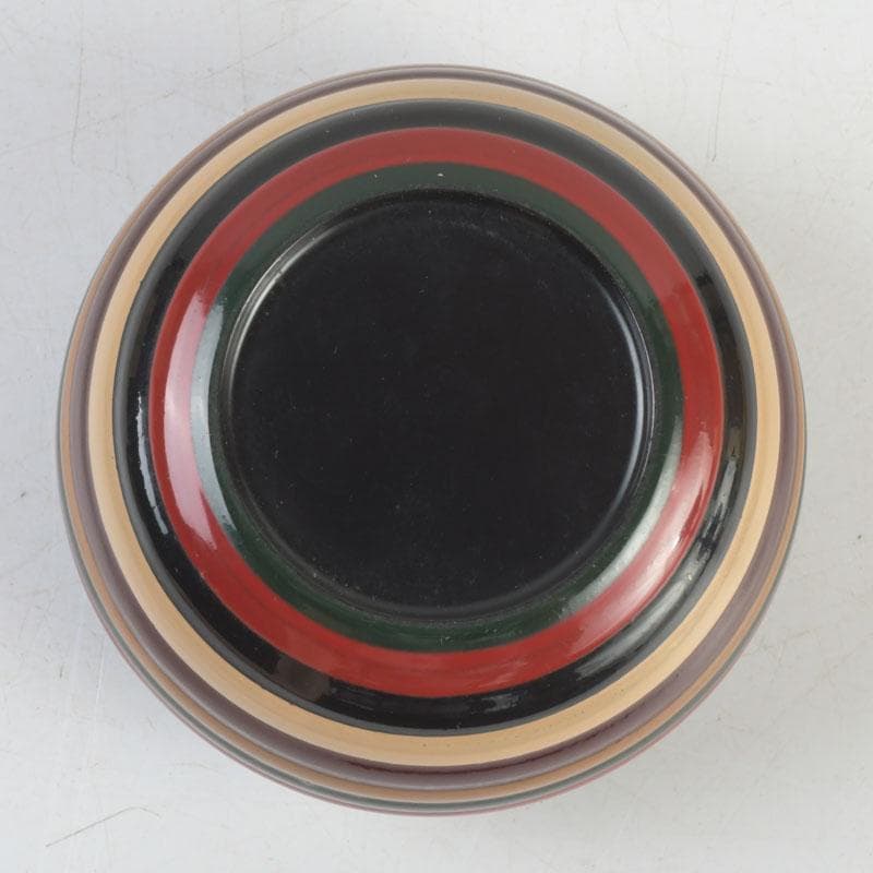 茶道具　輪島塗　高橋朝也 (二代 金浦)　独楽塗　茶器　棗　共箱　V　9567