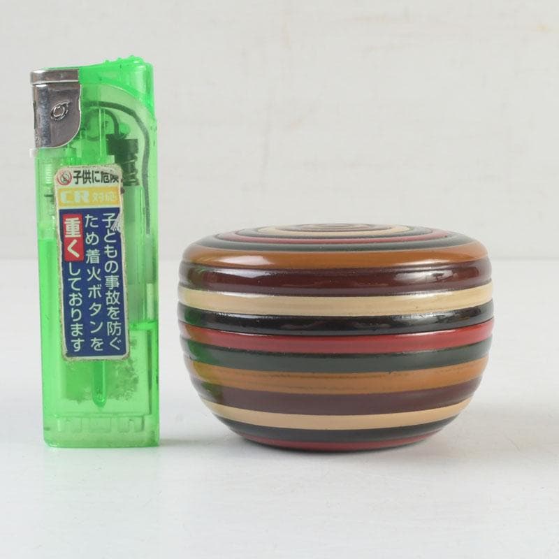 茶道具　輪島塗　高橋朝也 (二代 金浦)　独楽塗　茶器　棗　共箱　V　9567