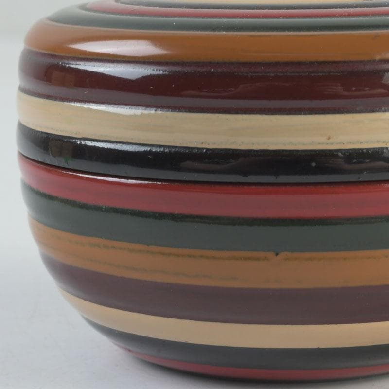 茶道具　輪島塗　高橋朝也 (二代 金浦)　独楽塗　茶器　棗　共箱　V　9567