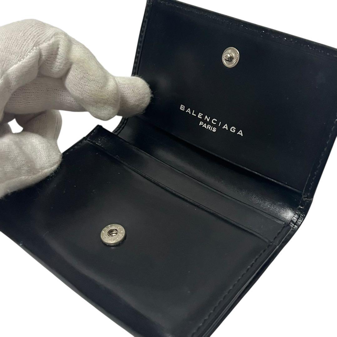 BALENCIAGA バレンシアガ 名刺入れ　パスケース　BBロゴ　レザー