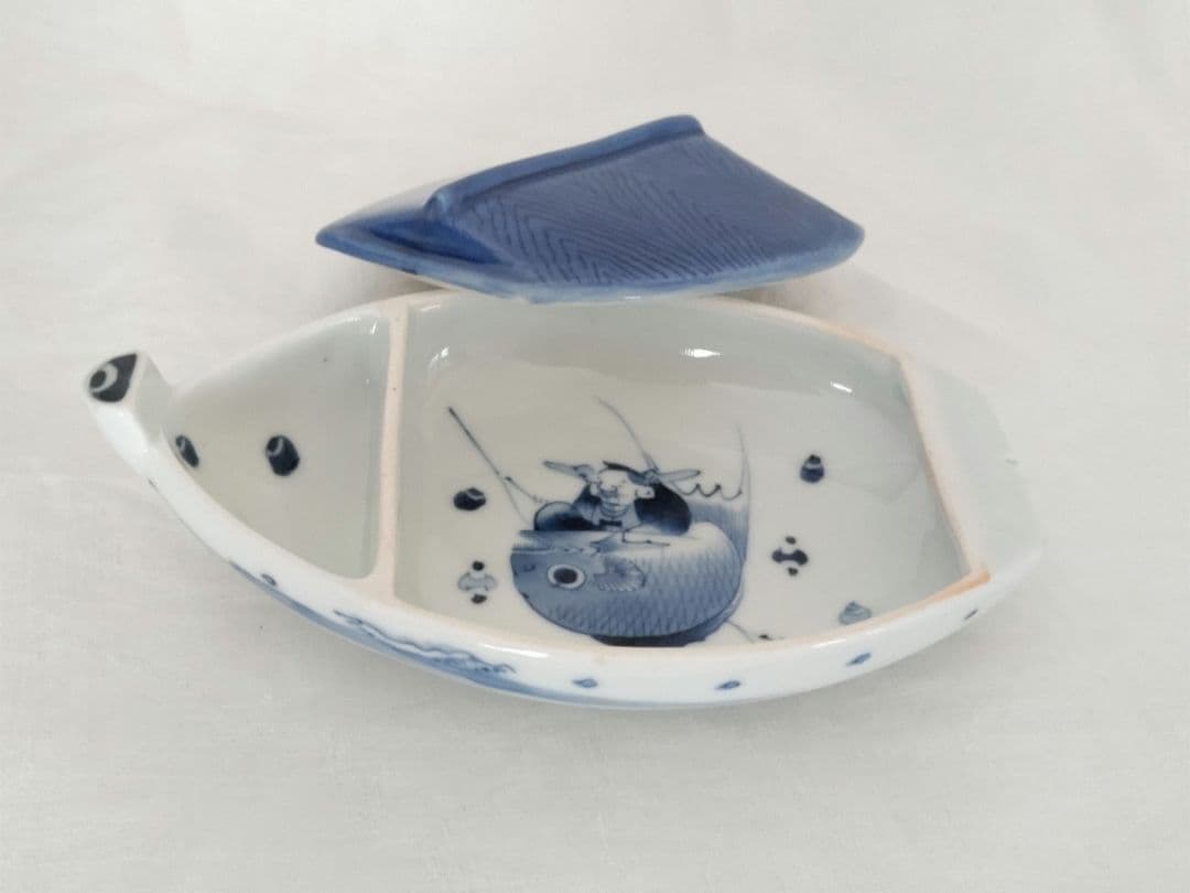 ユニークな珍しい 古伊万里 恵比寿様図　骨董 アンティーク