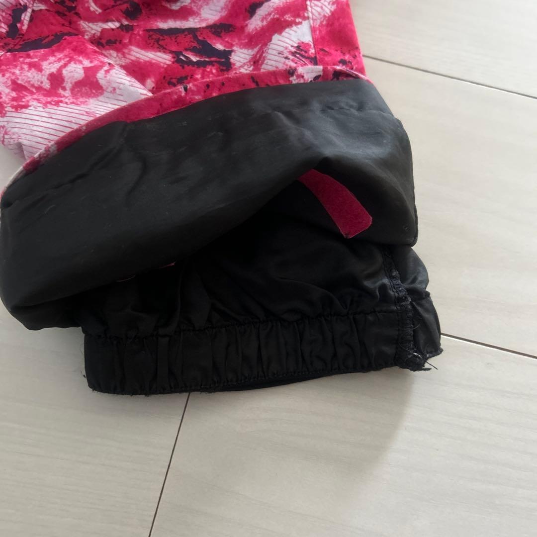 子ども用ピンク迷彩スキーウェア